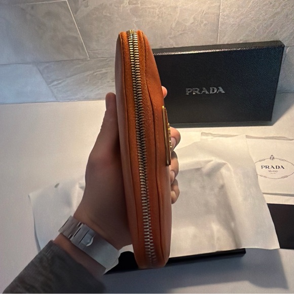 Prada Orange Leather Wallet - Picture 5 of 11